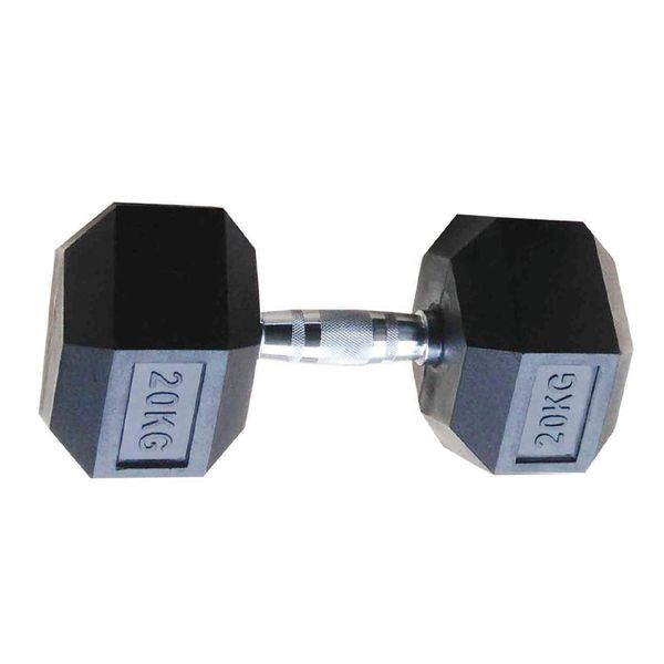 TOORX Hex gumová činka 20 kg