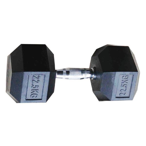 TOORX Hex gumová činka 22,5 kg