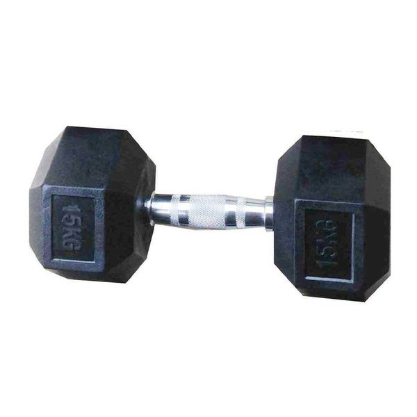 TOORX Hex gumová činka 15 kg